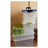 Various Size Locking Handle Totes with lids