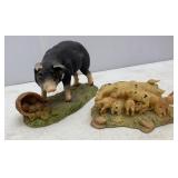 Schmid Lowell Davis Pig Figurines
