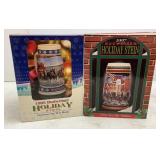 1995 & 1997 Budweiser Holiday Steins