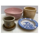 MA Hadley Ashtray, Planters & VTG Serving Bowl