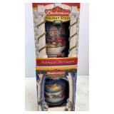 2000 & 2001 Budweiser Holiday Steins
