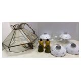 Suspended Glass Light Fixture, Globes &