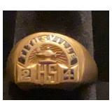 10K yellow gold Titusville HS class ring