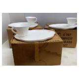 (12) Milk Glass Snack Sets