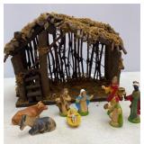Nativity Scene (plastic Figures & manger)