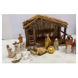 Nativity Scene (plastic figures & Manger