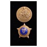 10K yellow gold typing award pins
