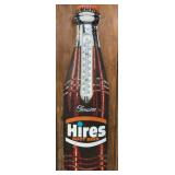Vtg Hires Root Beer Metal Thermometer