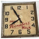 Antique Nienaberï¿½s Milk Metal Clock