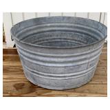 Vtg Galvanized Wash Tub