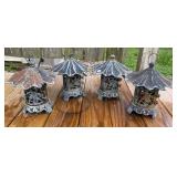 Cast Iron Landscape Candle Holders
