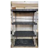 Plastic shelving unit