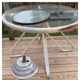 48in Rd Patio Table & Umbrella Stand