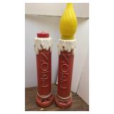 VTG Empire Blow Mold Christmas Candles