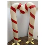 VTG Empire Blow Mold Candy Canes 40in tall