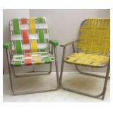 Vtg Childrenï¿½s Webbed Lawn Chairs
