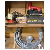 Dell Meter, Heat Gun, Brad nailer & Air hose