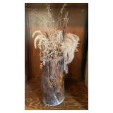 Stump & Cattail Decor