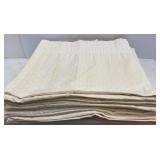 (10) Longaberger 83in Ivory Lined Curtain Panels