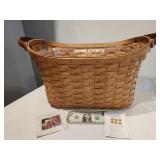 Longaberger 2006 Basket, Leather Handles