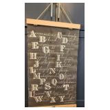 Alphabet canvas & wood banner