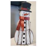 Wood Snowman, 29" X 14", hollow