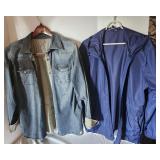 Wind breaker & Denim Jacket, both XL