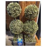 Artificial Topiaries (2), 35" tall,  lighted