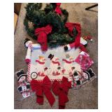 Christmas Decor, bows, greenery,