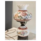 Parlor Lamp, Hand Painted. 2 bulbs
