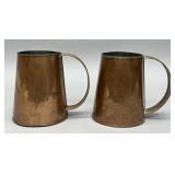 Michael Bonne copper tankards, 1988