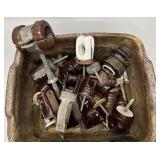 Assorted porcelain insulators