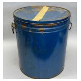 Blue antique store tin