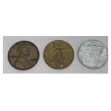 3 Oversized souvenir coins