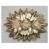 Shell Art brooch