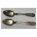 Spoons: Sterling silver + early plated