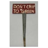 Folk art golf sign