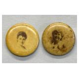 2 Sweet Caporal cigarette pins