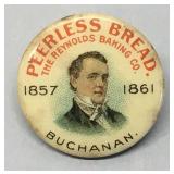 Peerless Bread Buchanan pinback button