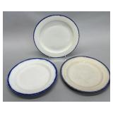 3 Shell-edge plates, antique