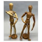 2 Articulated models, 12" tall