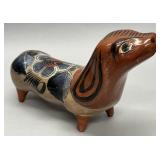 Large folk art Tonala dachshund