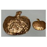 2 Copper pumpkin cutouts