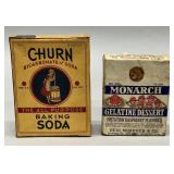 Churn Baking Soda, Monarch Gelatine