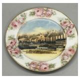Birmingham steel plant souvenir china plate