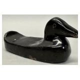 Folk art stoneware duck