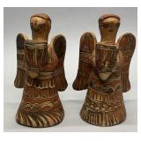 2 Earthenware candle holders