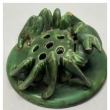 Crab figural flower frog, pottery