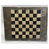 Antique checkerboard in old paint