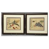 2 Chinese watercolor/silk paintings